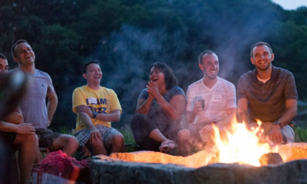 around campfire